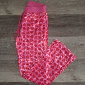 NWOT Women's Velour Heart Print Pants